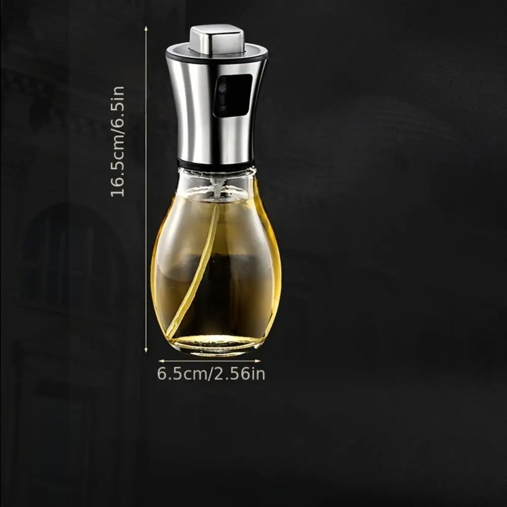 بخاخ زيت من الفولاذ المقاوم للصدأ سعة 200 مل - زجاجة قابلة لإعادة التعبئة للطهي والقلي الهوائي