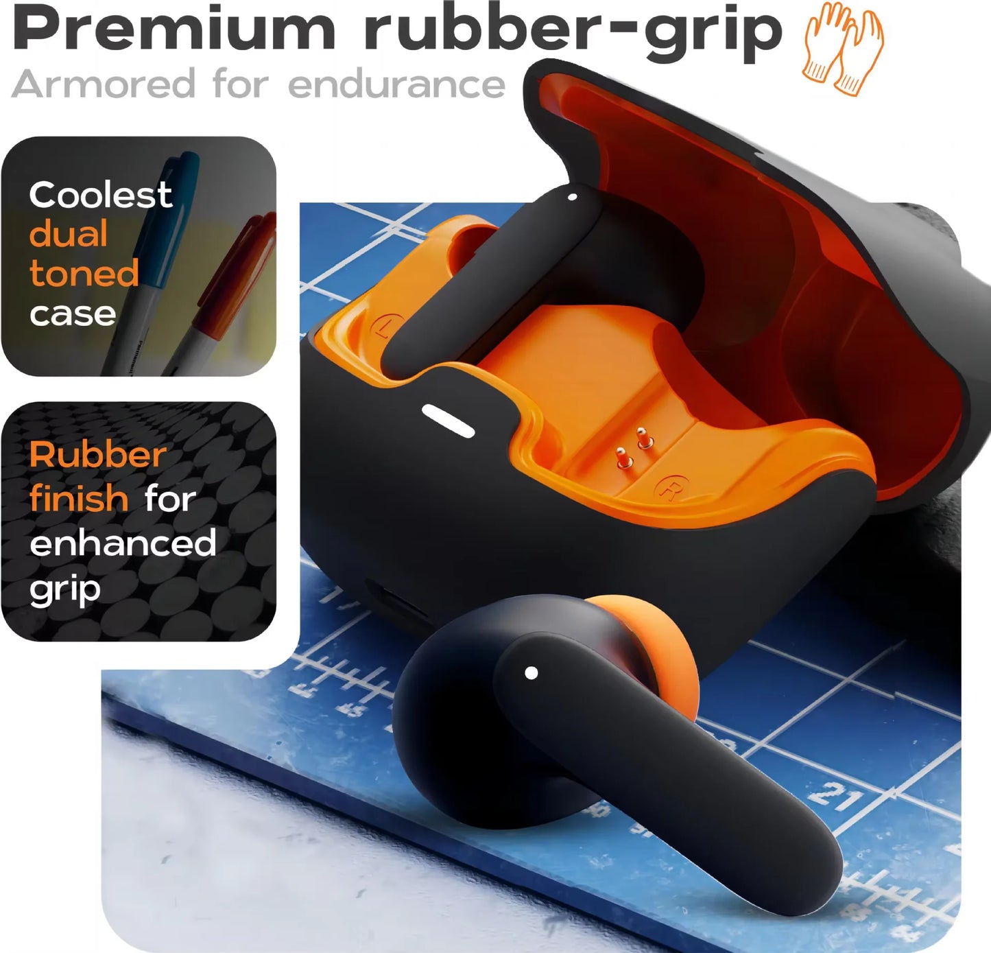 سماعات أذن لاسلكية بتقنية بلوتوث TWS مقاس 5.4 بوصة | سماعات أذن لاسلكية فائقة الهدوء مع ميكروفون مزدوج وتقنية إلغاء الضوضاء ENC للرياضة