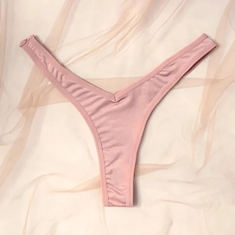 Women’s Sexy V-Waist Sports Thongs – Breathable Low Waist G-String Elastic Bikini Underpants