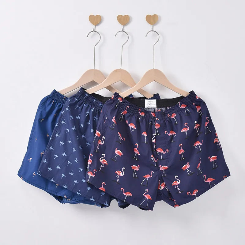 3PCS Men's Cotton Boxer Shorts | Loose Comfortable Arrow Pants Style Underwear | Homewear Boxers