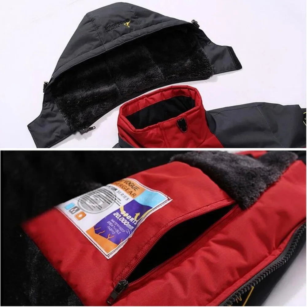 Men’s Winter Parka – Thick Windproof Hooded Jacket with Fur, Military Style Anorak Coat