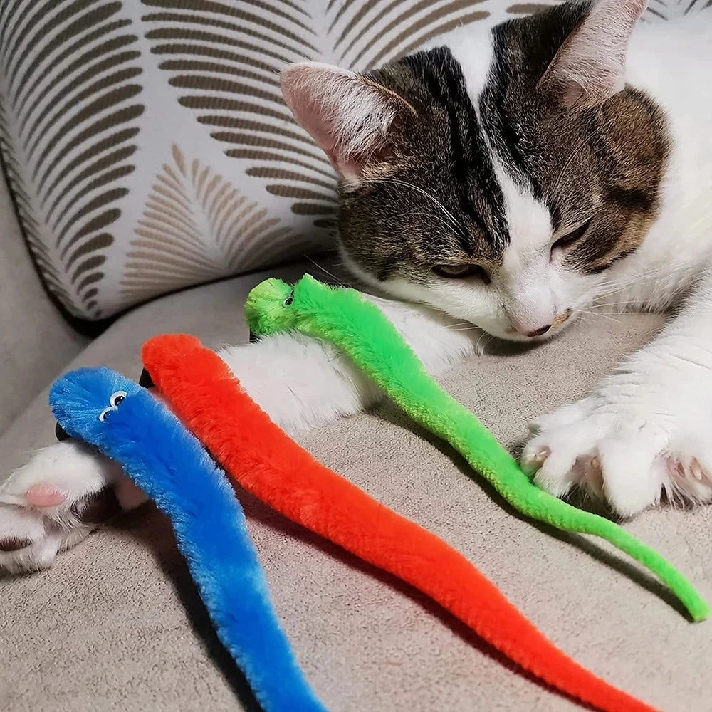 Plush Cat Worm Toy Refill Set – Replacement Heads for Teaser Wands (5/6/10/11 Pcs)