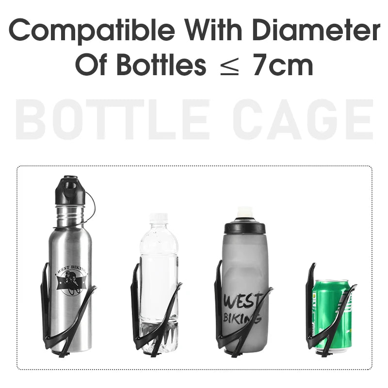 حامل زجاجات مياه متعدد الألوان من ويست بايكينج - خفيف الوزن، عالي المتانة، مناسب لركوب الدراجات الجبلية والطرق