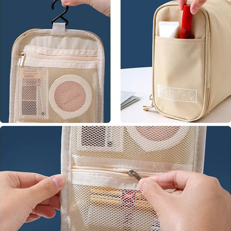 Hanging Toiletry Bag Travel for Men & Women | Waterproof Wash Organizer Makeup & Beauty Vanity Case