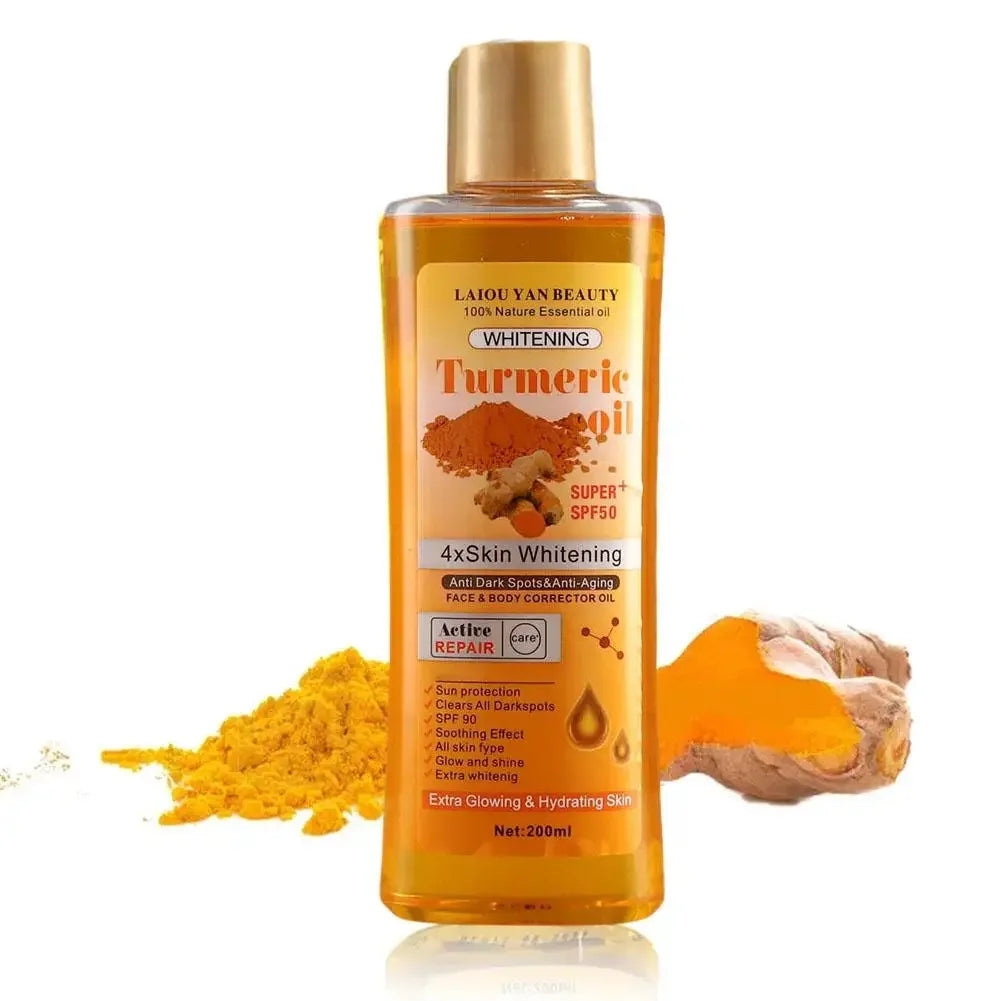 Turmeric Essential Oil Massage Oil 200ml – Moisturizing, Brightening & Smoothing Facial and Body Aromatherapy Oil
