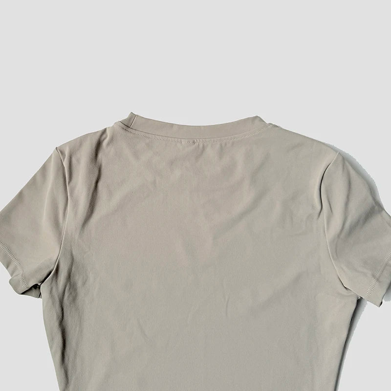 Quick-Drying Gym Leggings Set – Breathable Stretchy Slim Fitness Sport Suit with Short Sleeve Active Top