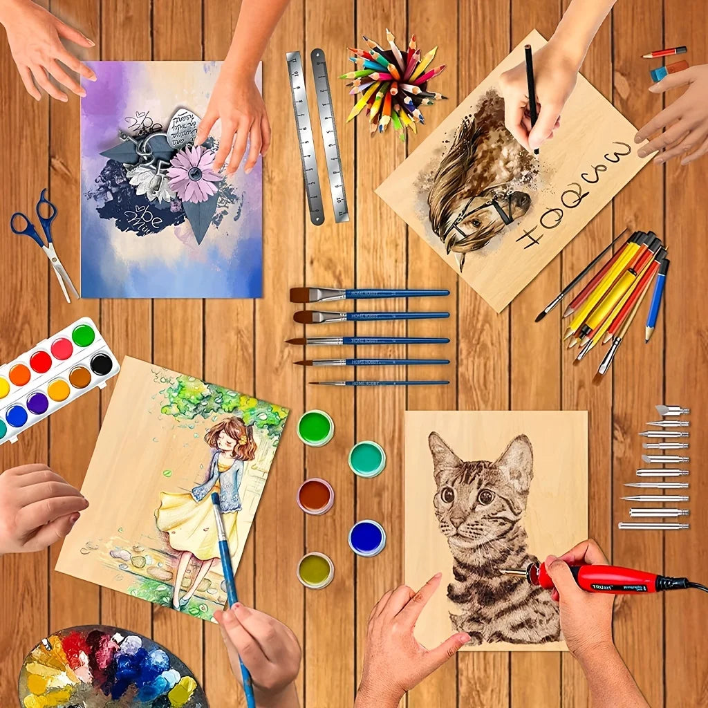 Unfinished Wood Planks – 48/32/16/8/4 Pieces, 6×6 Inch / 15×15 cm, 2mm Thick for Handicrafts & Arts Projects