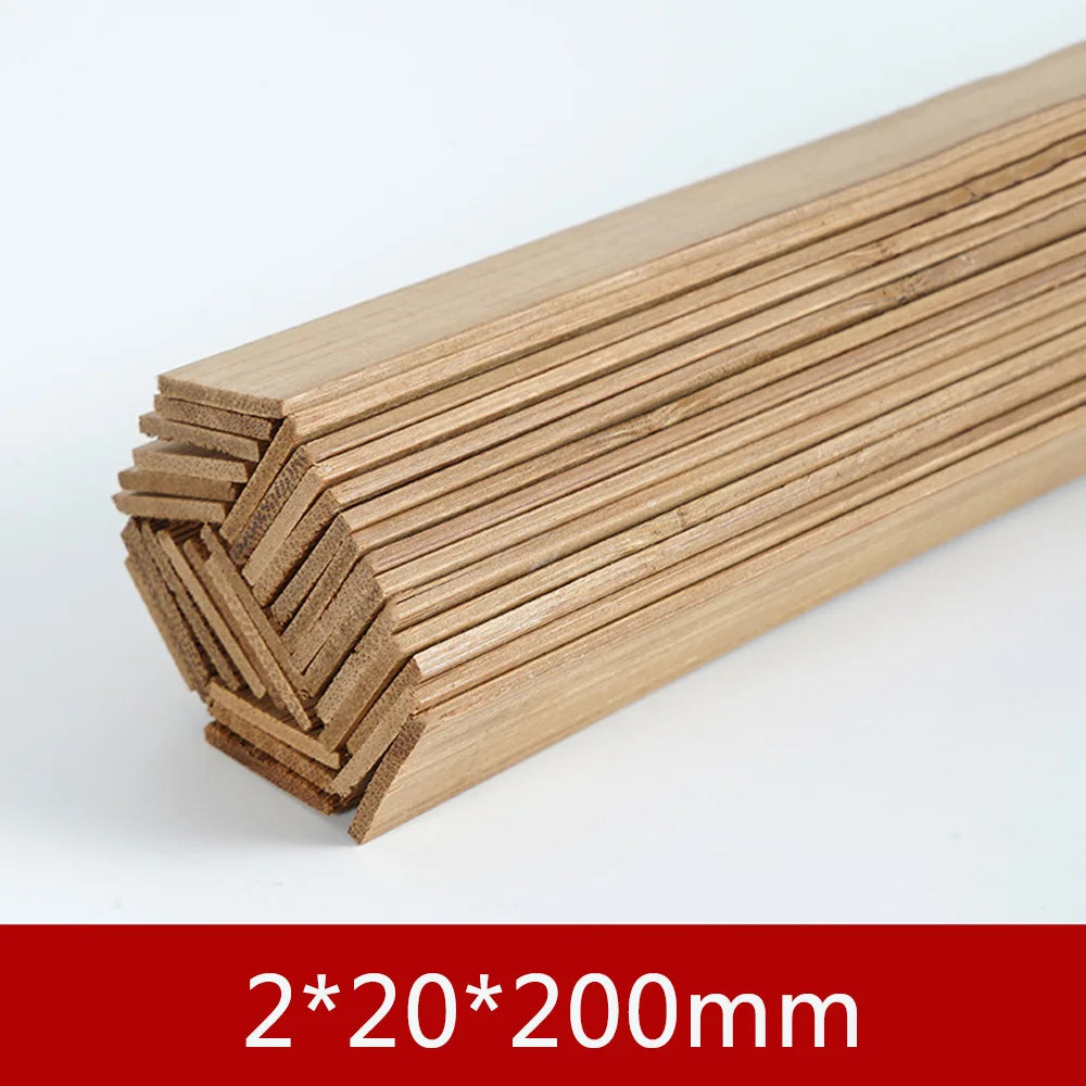 10PCS Bamboo Wood Sticks – DIY Building Model Material for Handmade Crafts, Furniture & Lantern Making