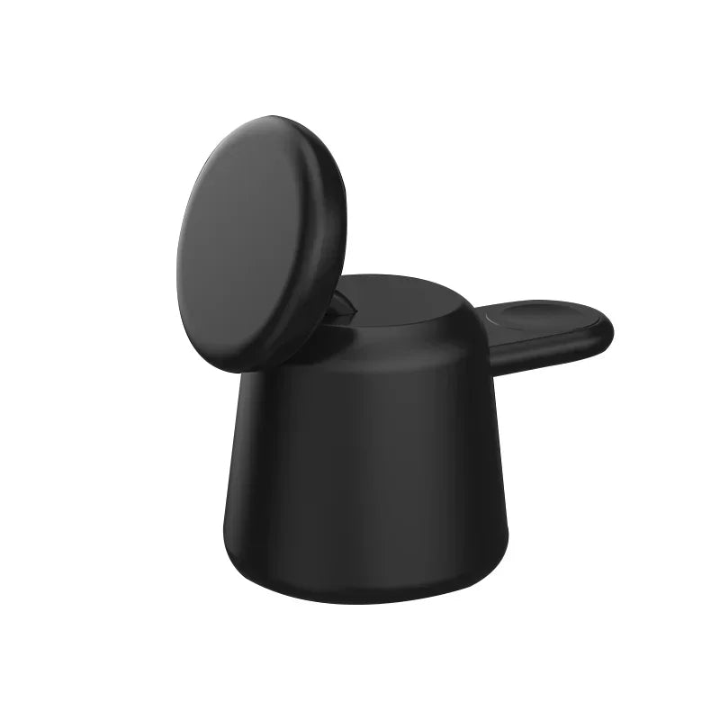 3-in-1 Magnetic Wireless Charger Stand – Fast Charging Dock for MagSafe iPhone 12/13/14/15 Pro Max, Apple Watch & AirPods