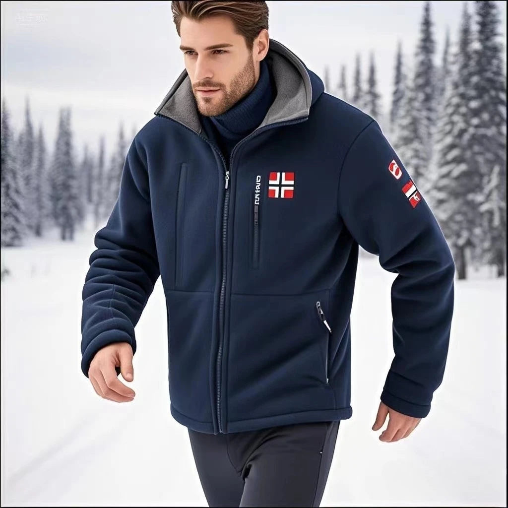 2025 Men’s Outdoor Polar Fleece Jacket – Winter Thermal Tactical Softshell Hiking Coat