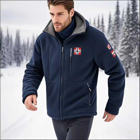 2025 Men’s Outdoor Polar Fleece Jacket – Winter Thermal Tactical Softshell Hiking Coat