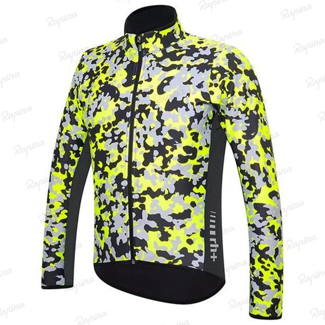 Zero Rh+ Men’s Winter Cycling Jersey – Thermal Fleece Long Sleeve MTB Bike Top 2023