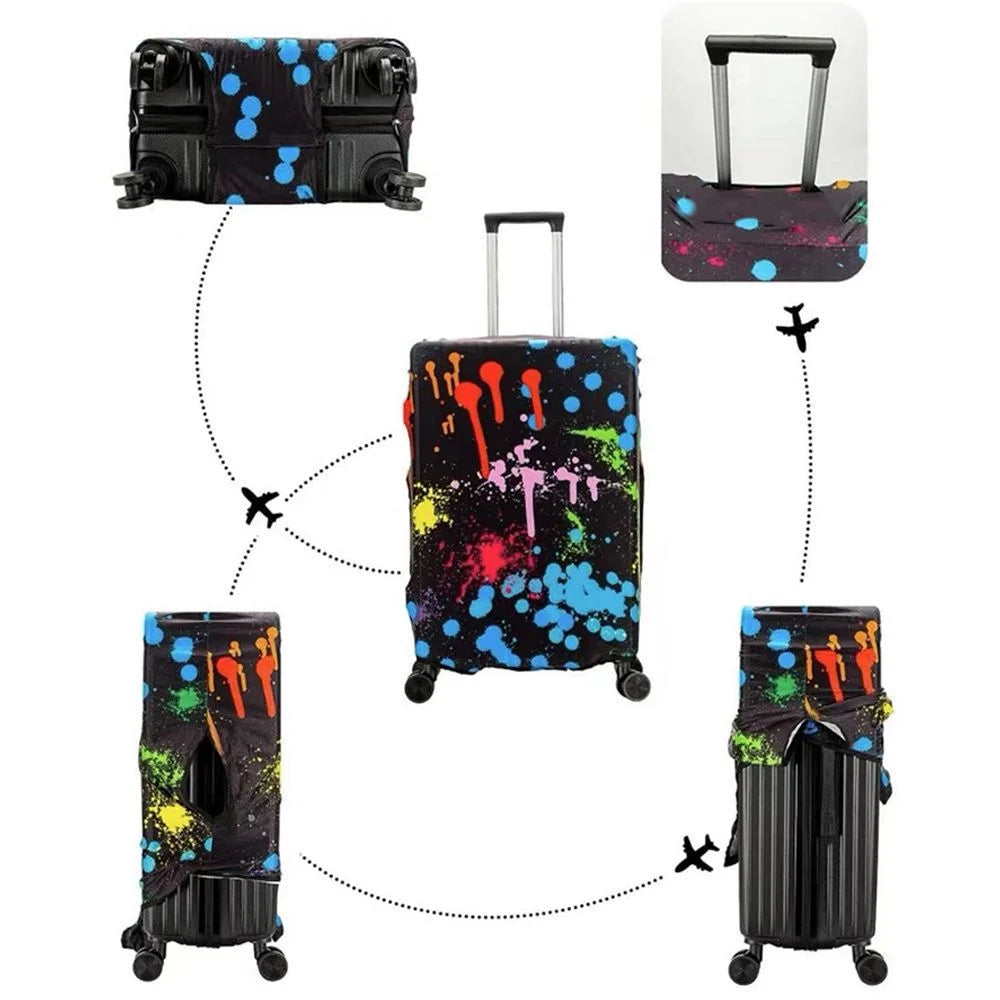 Luggage Cover Suitcase Protector | Washable Travel Accessories for 18-32 Inch Suitcases | Prevent Scratches & Dirt