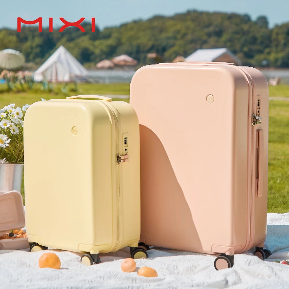 Mixi Puristic Design Travel Luggage | Hardside Rolling Suitcase Trolley for Men & Women | 16/20/22/24/26/28 Inch
