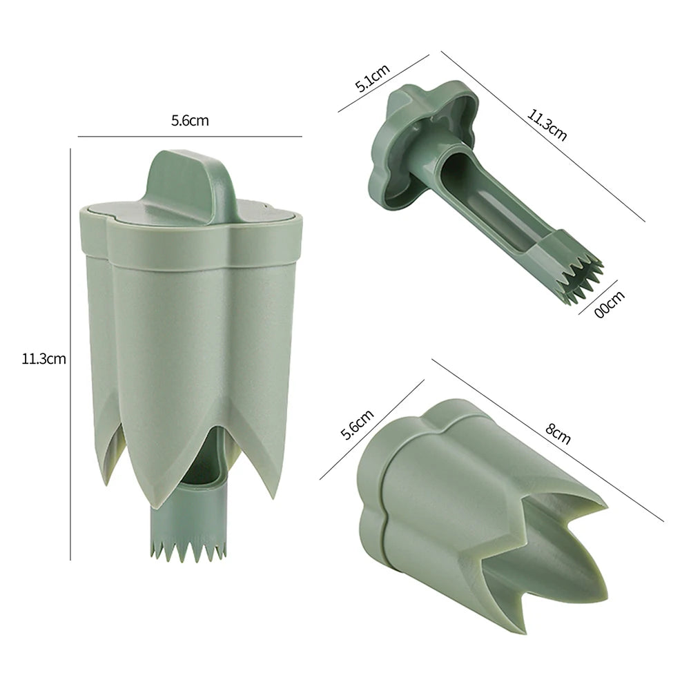 أداة إزالة بذور الفاكهة والفلفل 2 في 1 - أداة إزالة بذور الخضروات والفواكه، محمولة وقابلة لإعادة الاستخدام