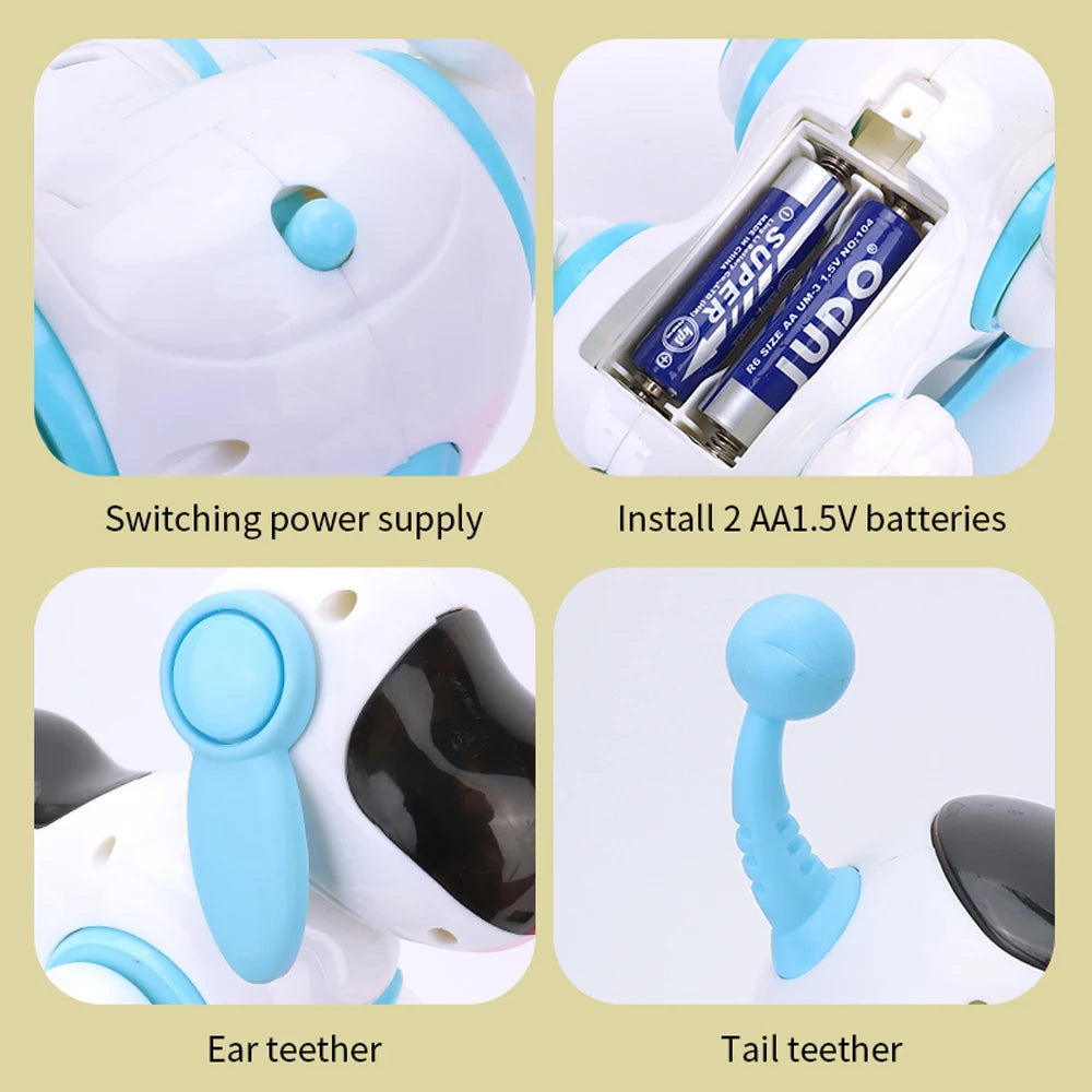 لعبة الكلب الروبوتية الذكية التفاعلية - المشي والغناء والأضواء والأصوات - متعة تعليمية وموسيقية للأطفال