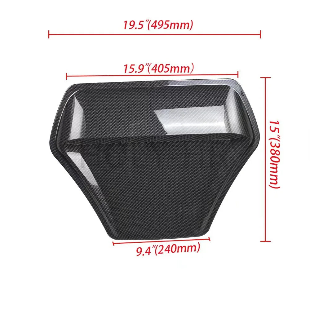 Car modification exterior decoration hood decoration ventilation panel ABS carbon fiber black Exterior Parts Bug Shields