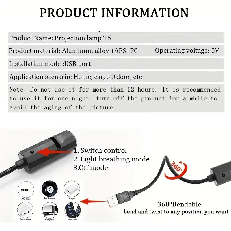 مصباح LED على شكل قمر وكوكب أزرق - إضاءة ليلية ثلاثية الأبعاد لغرفة النوم وديكور المنزل