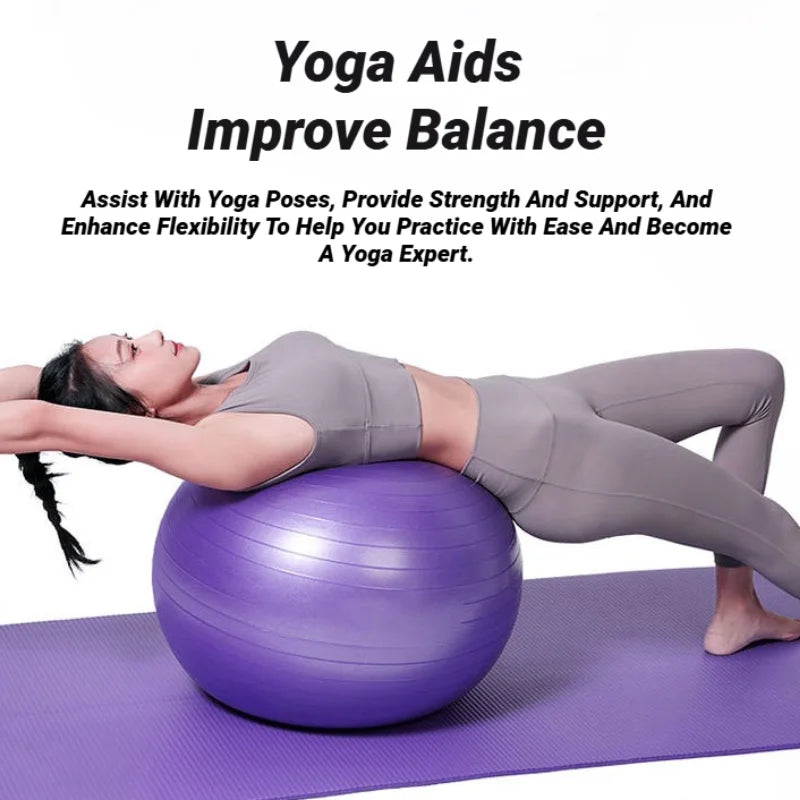 PVC Yoga Ball | 45–95CM Thickened Explosion-Proof Pilates & Fitness Balance Ball for Home Gym