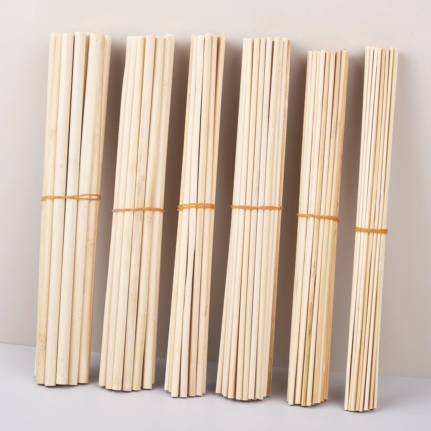 20–50pcs 30cm Round Wooden Bamboo Sticks – DIY Craft Material for Handmade Projects, Model Building & Woodworking