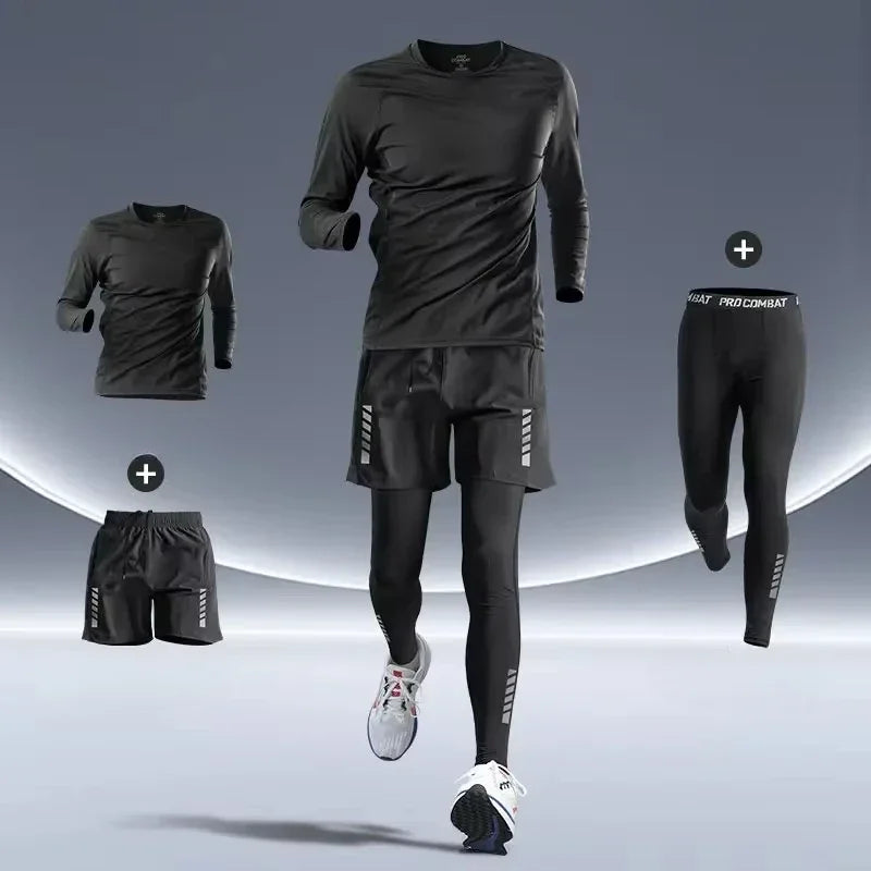 Men's Sports Suit – Quick-Dry Fitness & Running Training Clothes for Gym, Cycling & Outdoor Workouts
