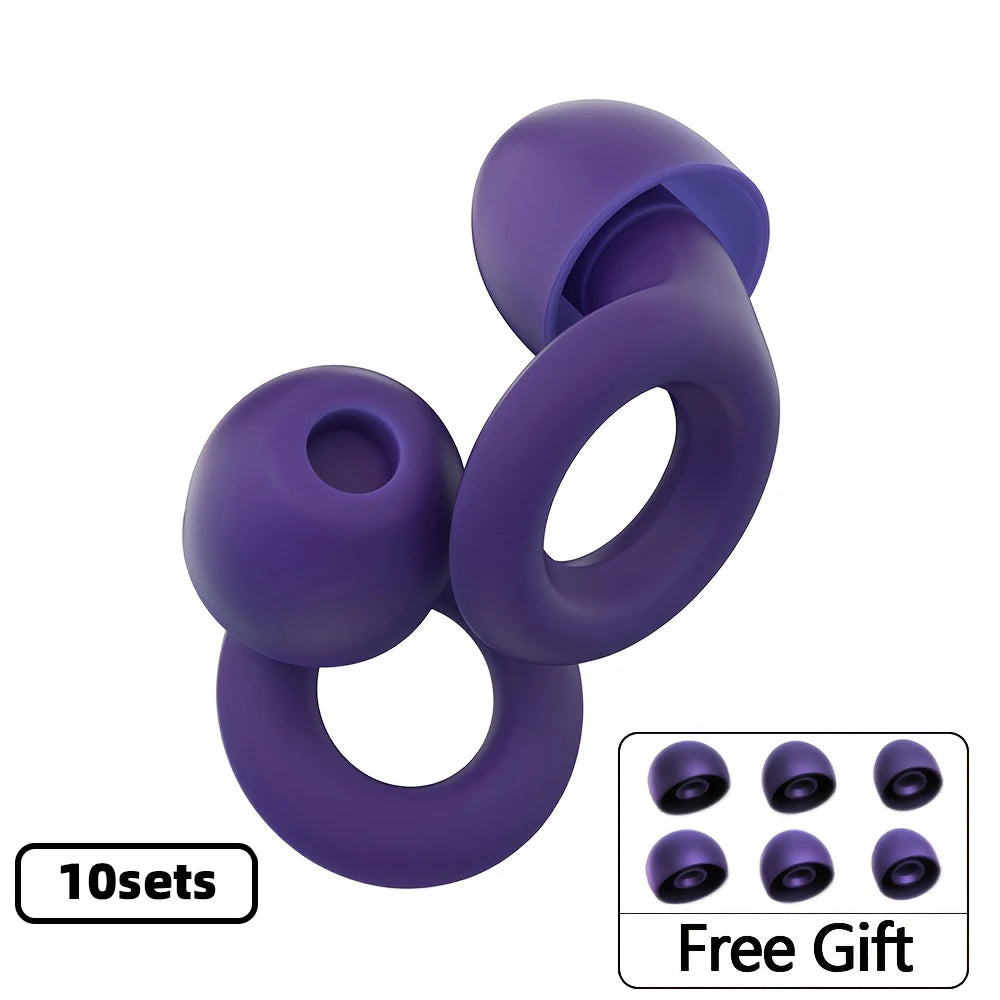 سدادات أذن HUAK 09 • سيليكون عالي الدقة • حماية السمع للحفلات الموسيقية والنوم والسباحة • تقليل الضوضاء • ملحقات إضافية متضمنة