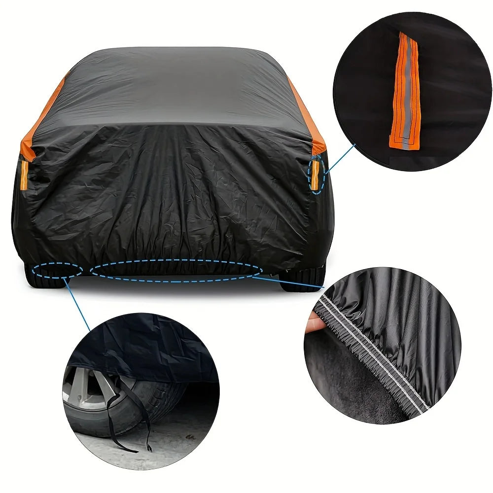 Car Covers Outdoor Waterproof Sun Rain Snow Protection UV Auto Cover Universal SUV Sedan 190T Car Protective Full Covers