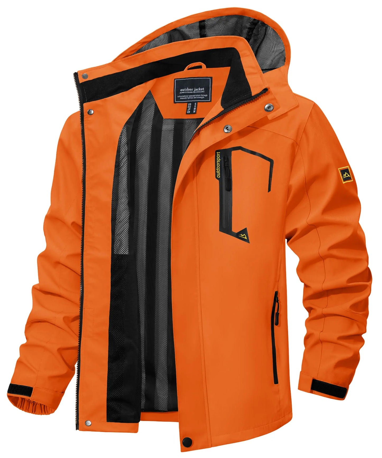 TACVASEN Men’s Spring Autumn Lightweight Jacket – Mesh-Lined Waterproof Outdoor Windbreaker