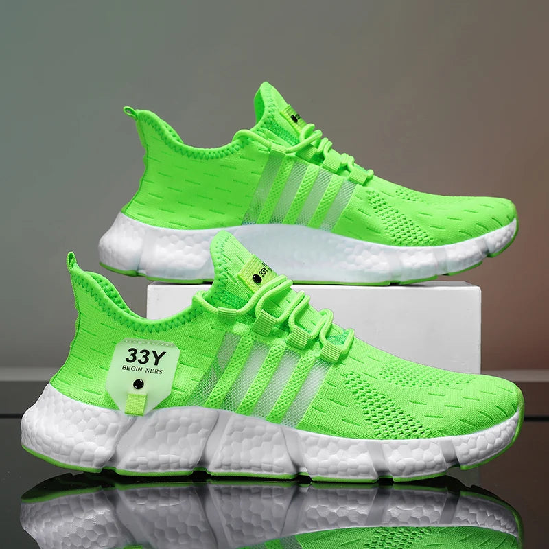 أحذية رياضية صيفية رجالية عالية الجودة - أحذية رياضية مريحة وجيدة التهوية للجري والتنس