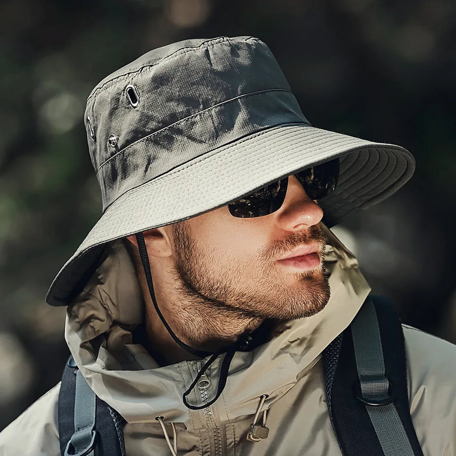 Summer Bucket Hat for Men – Fisherman Cap, Outdoor Sunshade & Big Brim Sun Protection