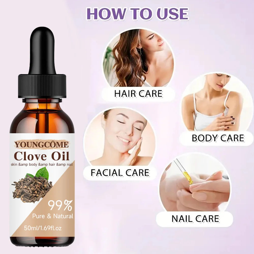 Clove Essential Oil – Moisturizing, Anti-Aging Facial Care for Hydrated Skin, Elasticity Improvement, and Skin Repair