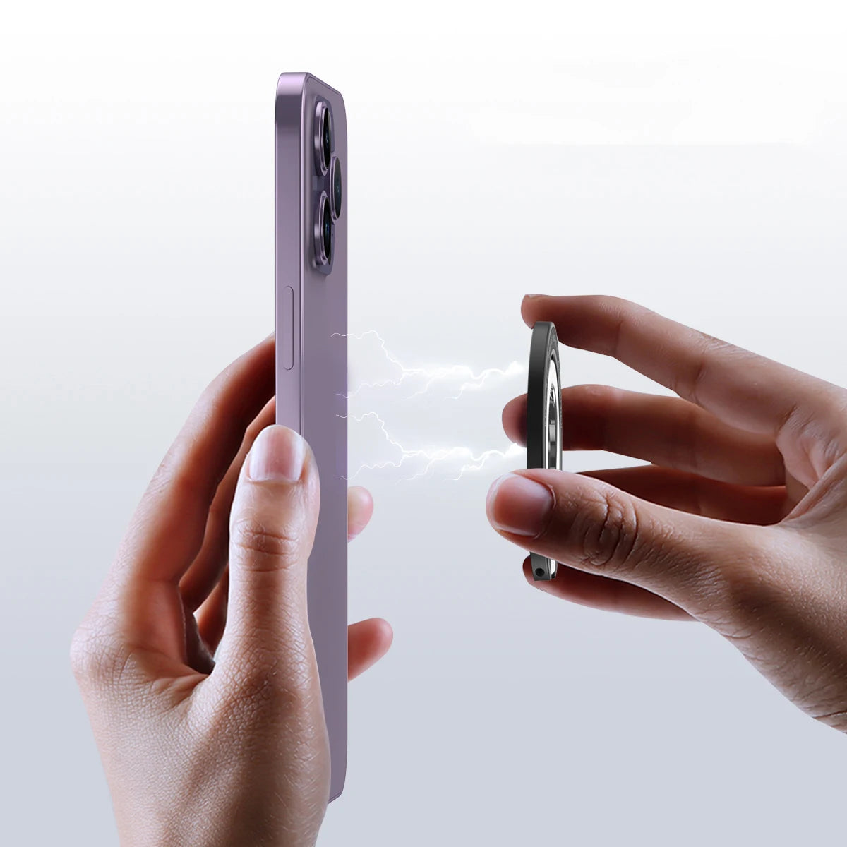 حامل حلقة الهاتف MagSafe - قبضة الإصبع المغناطيسية وحامل لهاتف iPhone 12/13 Mini/Pro/Max، ملحق تثبيت آمن للهاتف