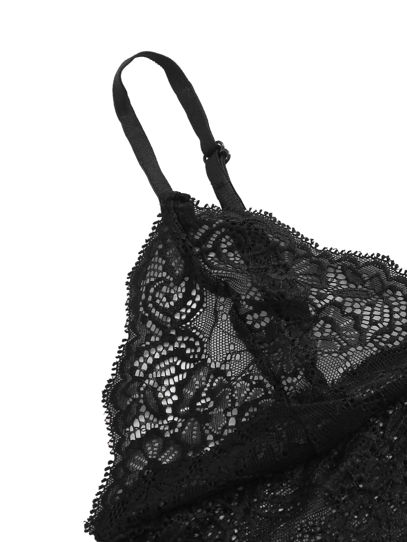 2PCS Women’s Satin Pajama Set – Lace Cami Top & Shorts, Sexy Sleepwear Lingerie, Summer Breathable Nightwear Black & Pink