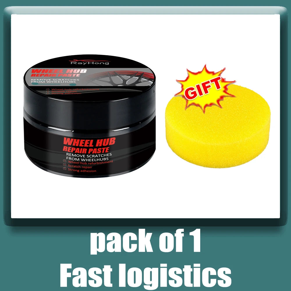 Car Wheel Rim Scratch Repair Paste – Tire & Rim Paint Refurbishment for Black, White, Silver Aluminum Alloy