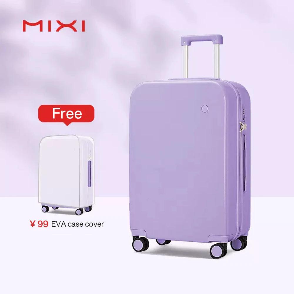 Mixi Puristic Design Travel Luggage | Hardside Rolling Suitcase Trolley for Men & Women | 16/20/22/24/26/28 Inch