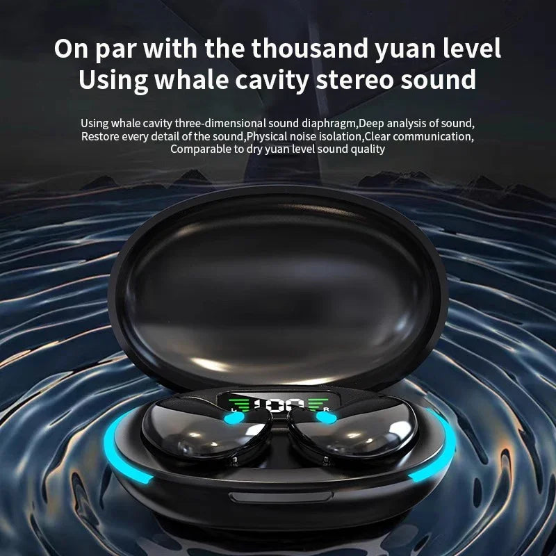 سماعات أذن لاسلكية للنوم بتقنية TWS وبلوتوث 5.3 | سماعات أذن رياضية مضادة للماء IPX5 مع خاصية تقليل الضوضاء