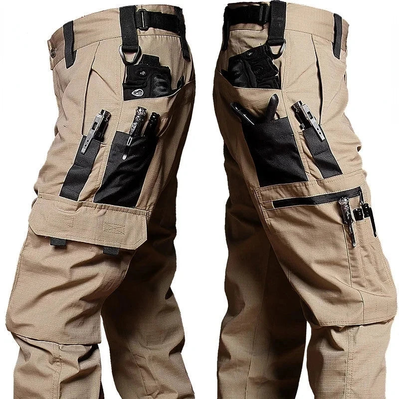Men’s Waterproof Tactical Cargo Pants – Outdoor Combat Multi-Pocket Wear-Resistant Trousers