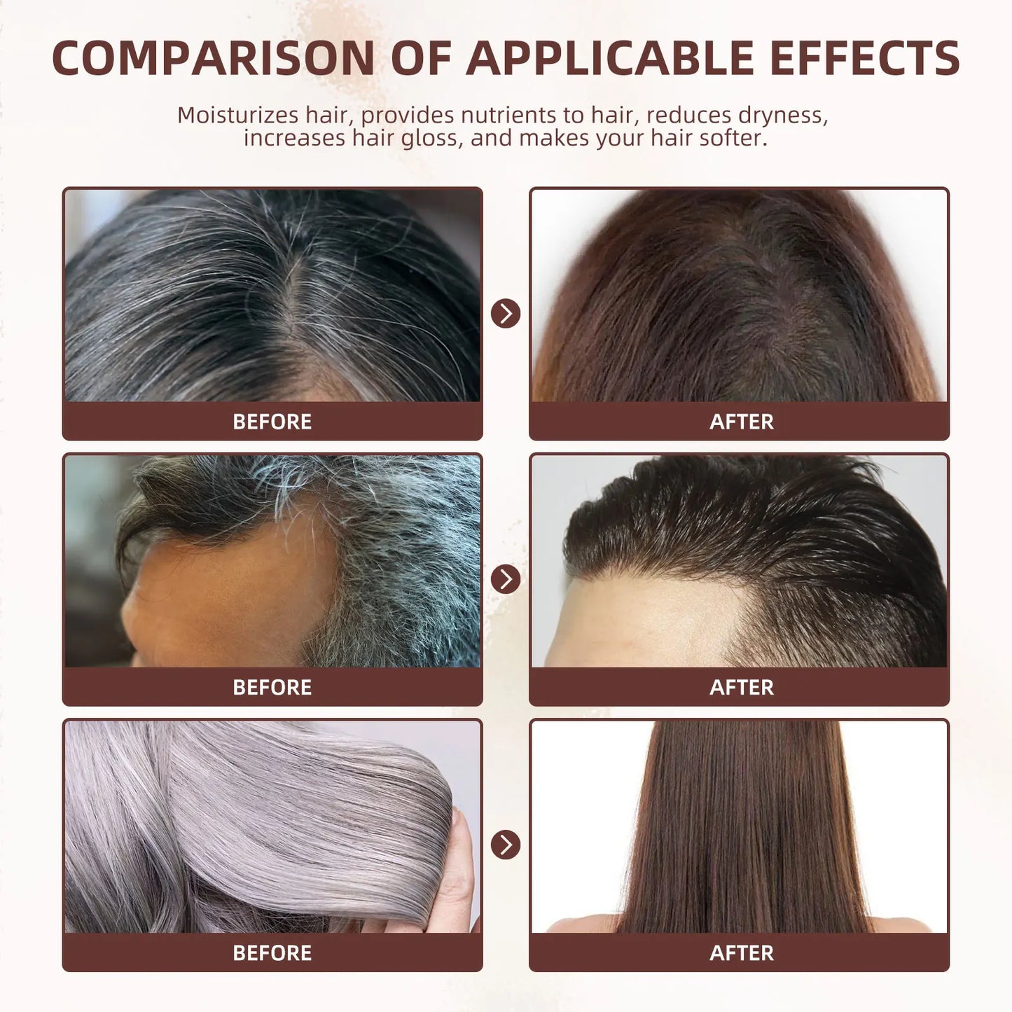 بخاخ الشعر الأسود من EELHOE - سيروم Polygonum Multiflorum من الأبيض إلى الأسود