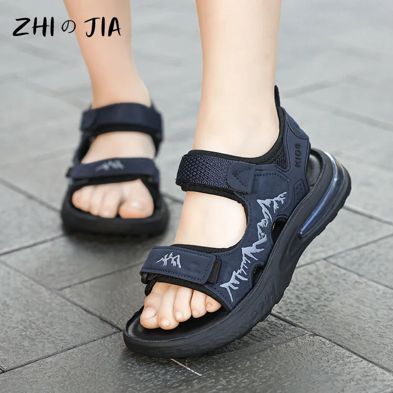 Children’s Summer Sports Sandals – Lightweight Open-Toe Air Cushion Shoes for Boys