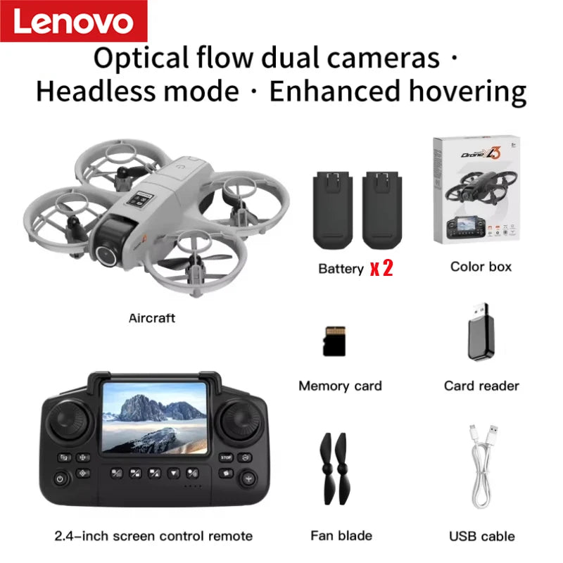 Lenovo GPS 8K HD Camera Drone | Screen Remote Control, Obstacle Avoidance, Multi-Battery Aerial Quadcopter with Ultra-Long Flight Time