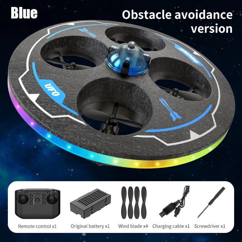Mini UFO Foam Drone for Kids | Intelligent Obstacle Avoidance RC Helicopter with Camera | Safe Aerial Toy Aircraft for Christmas Gifts