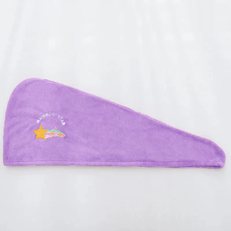 Quick Dry Hair Hat – Super Absorbent Soft Hair Towel Wrap for Women Girls Cute Bathroom Bonnet