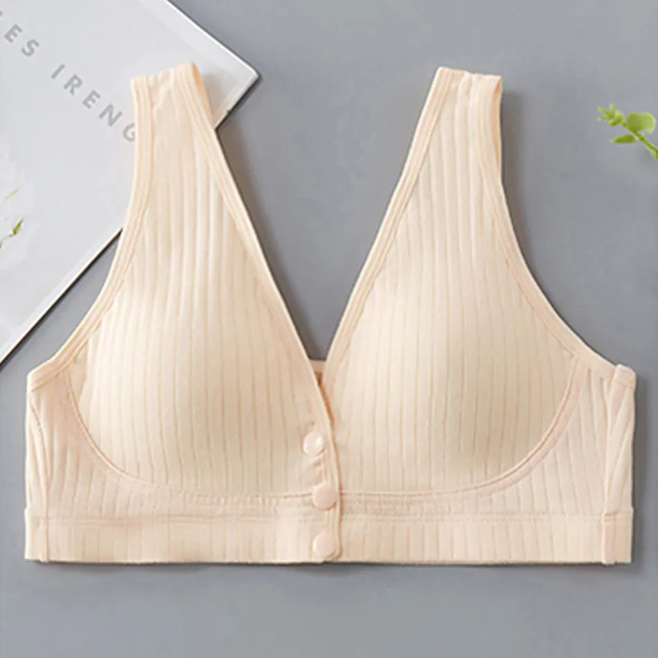 Pregnant Women Cotton Vest Style Wide Strap Comfortable Soft High Elastic Breastfeeding Bra