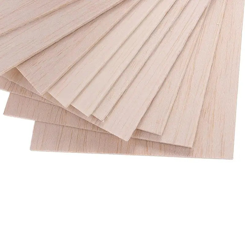 5pcs Balsa Wood Sheets – 100/150/200/300mm Long, 100mm Wide, 1–8mm Thick for DIY Craft Projects