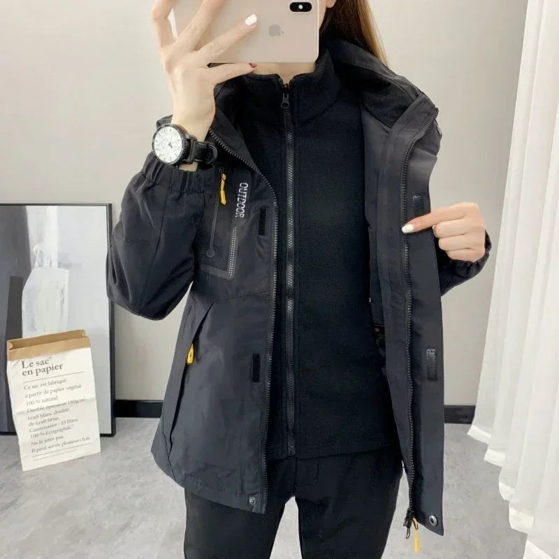 Women Waterproof Mountain Ski Jacket & Pants Winter Thick Warm Windproof Outdoor Snowboard Set