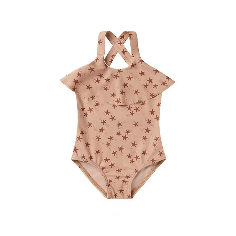 2025 Kids Girls One-Piece Swimsuit Cute Print Bikini Set Summer Swimwear