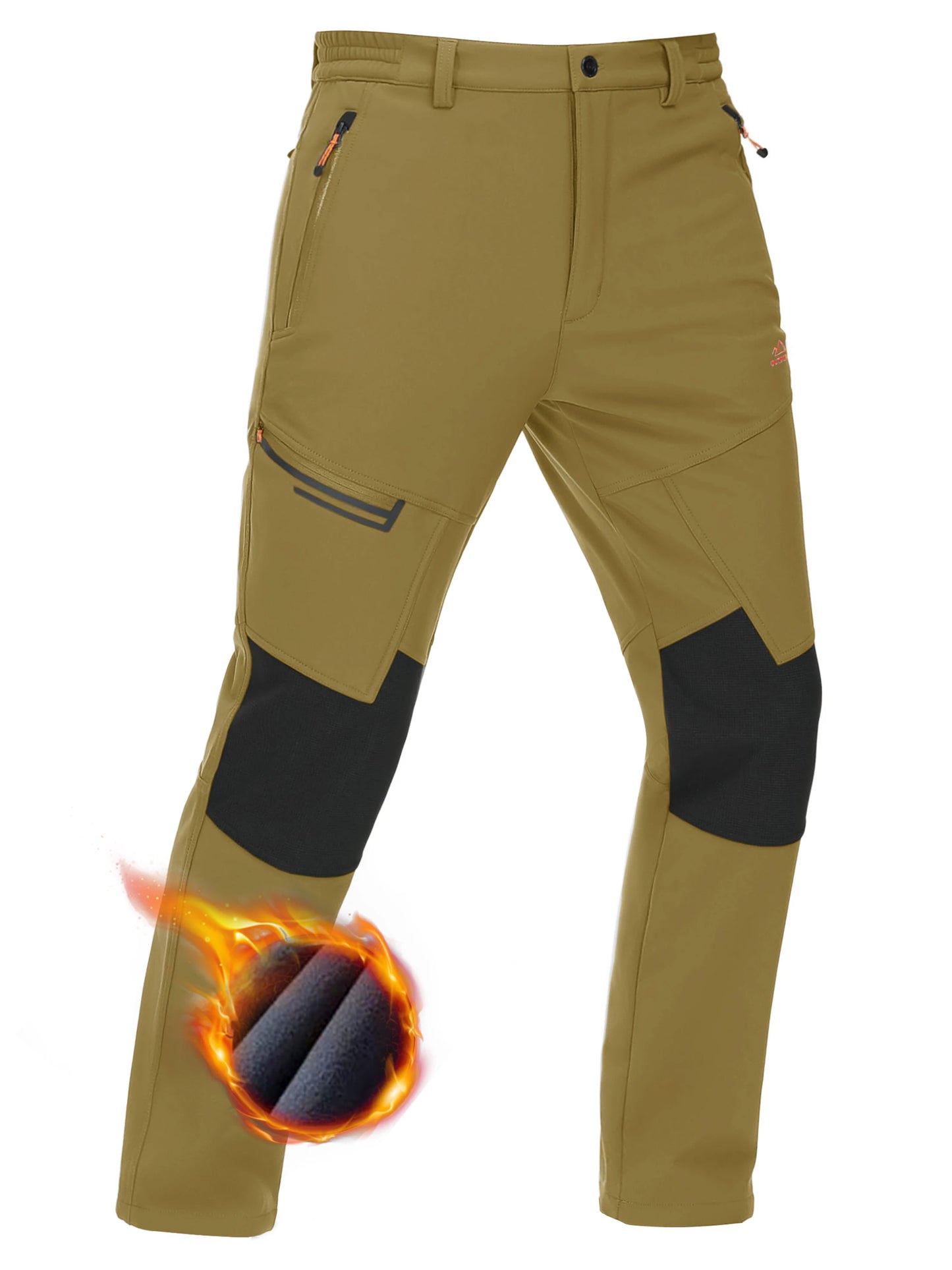 TACVASEN Men’s Thick Fleece Thermal Hiking Pants – Winter Windproof Outdoor Ski & Camping Trousers