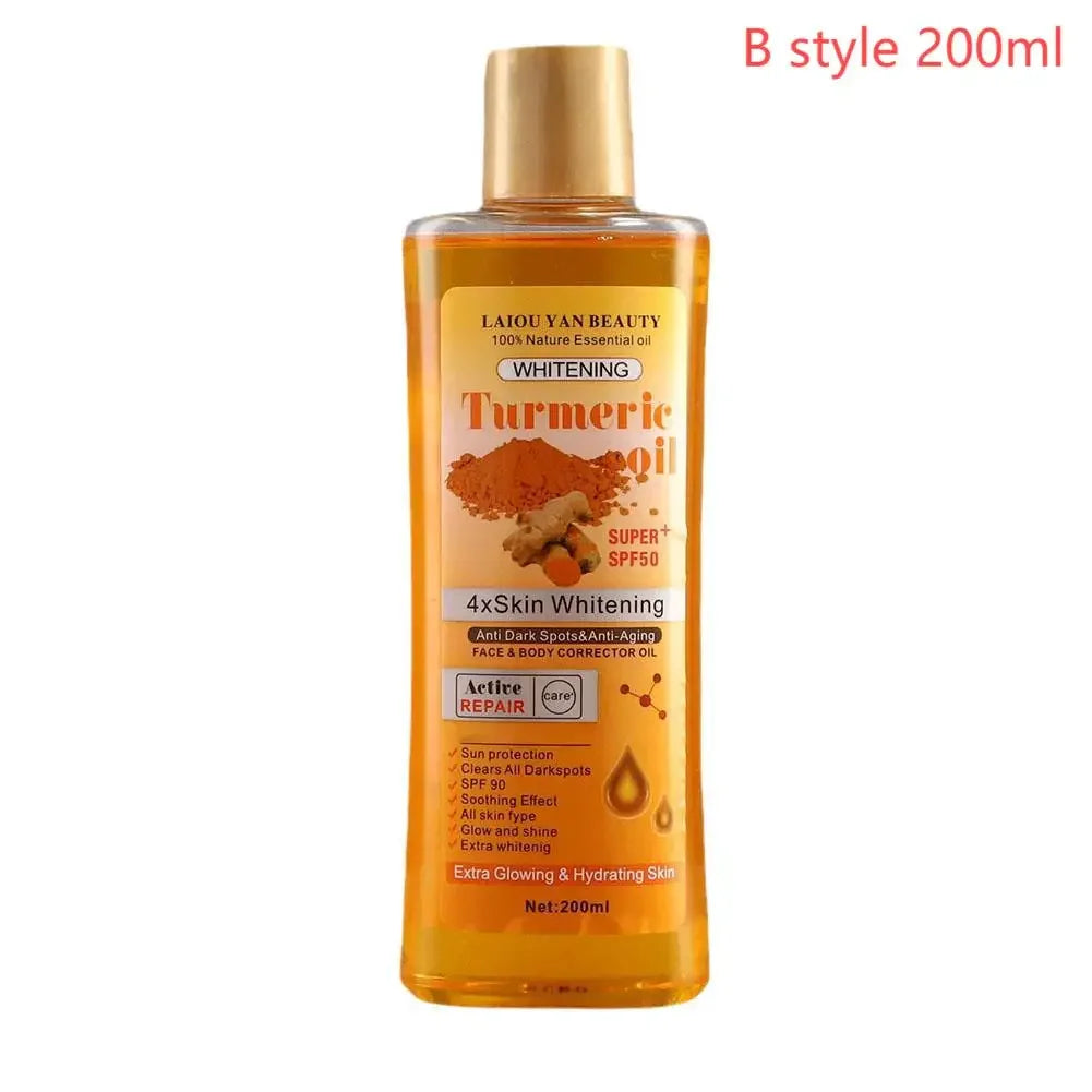 Turmeric Essential Oil Massage Oil 200ml – Moisturizing, Brightening & Smoothing Facial and Body Aromatherapy Oil