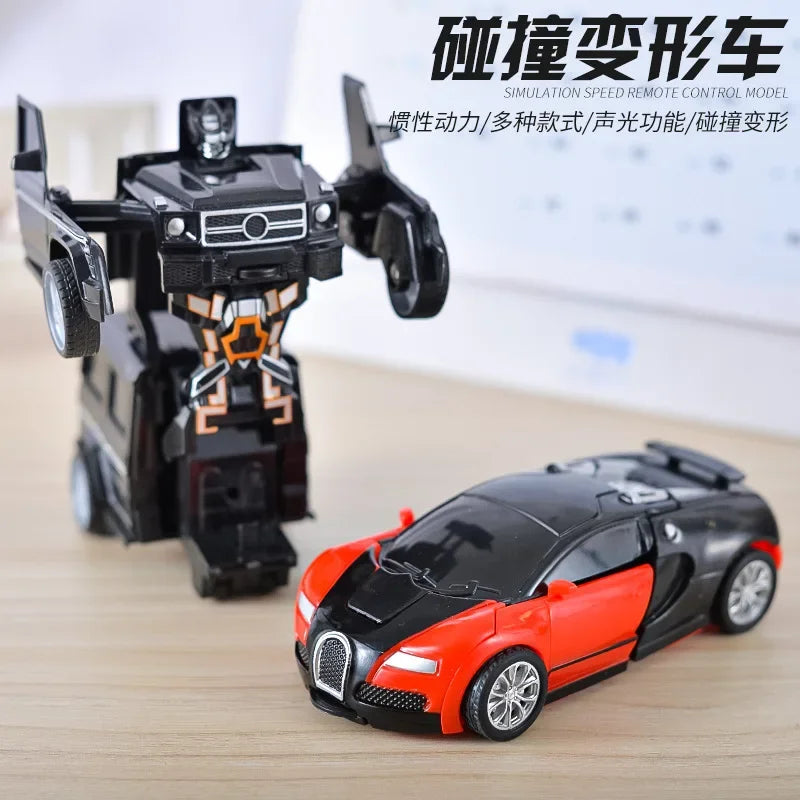 Shape-Shifting Robot Car Toy – Inertial Impact One-Button Transform Car