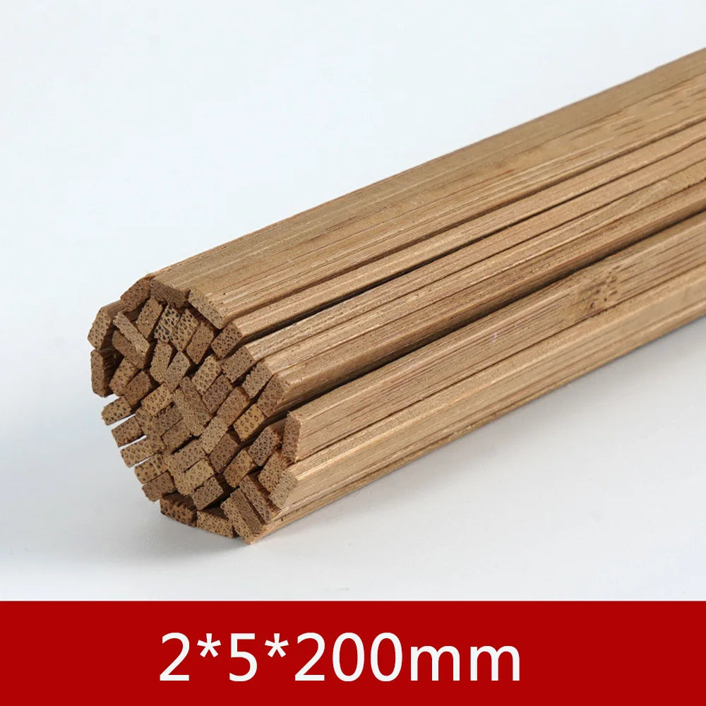 10PCS Bamboo Wood Sticks – DIY Building Model Material for Handmade Crafts, Furniture & Lantern Making